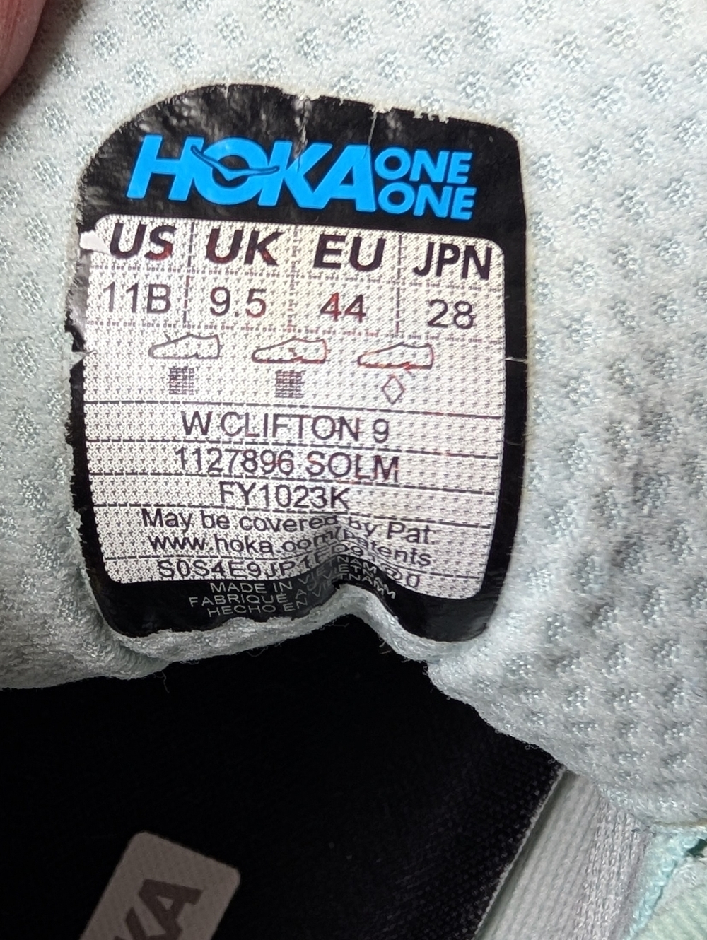 Hoka Clifton 9 Womens Running Shoes (B Standard) (Sunlit Ocean/Lilac Sz 11 B - Picture 3 of 9